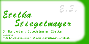 etelka stiegelmayer business card